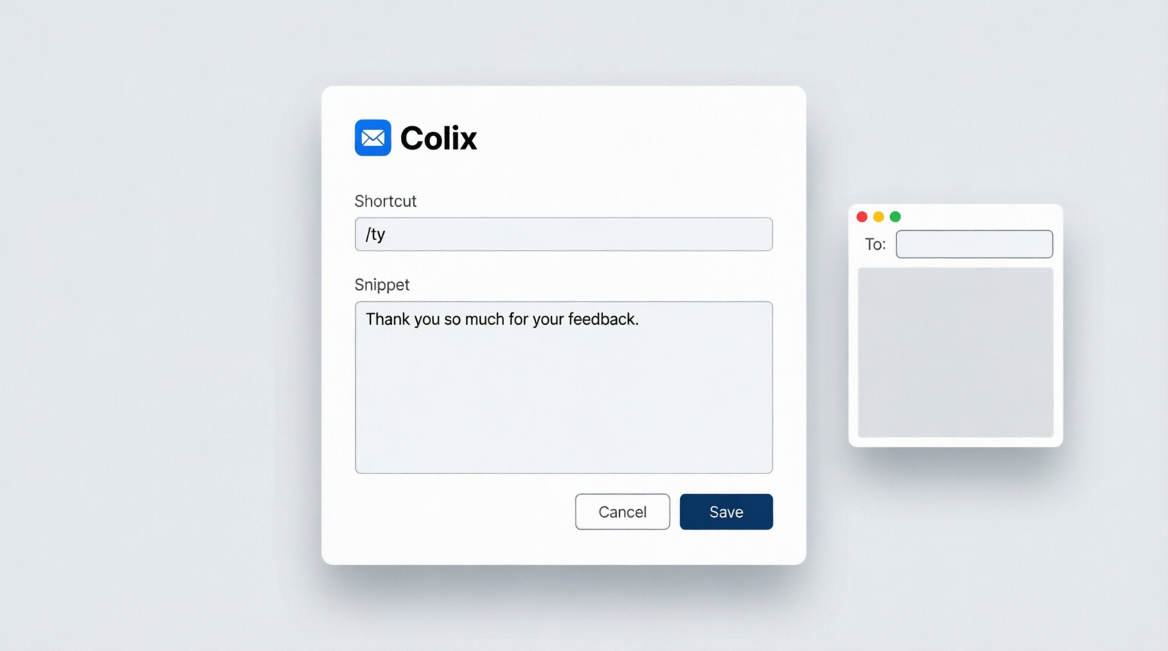 Create Snippet Interface